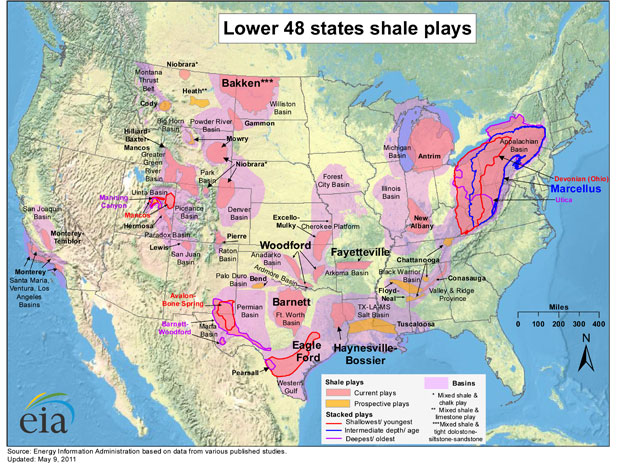 Lower 48 states shale plays